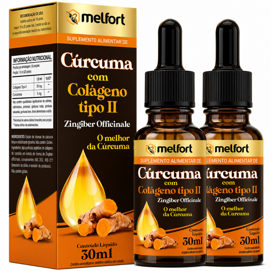 Kit 2 x Curcumina +  colageno tipo 2  + Vitaminas B1 B3 B6 B12