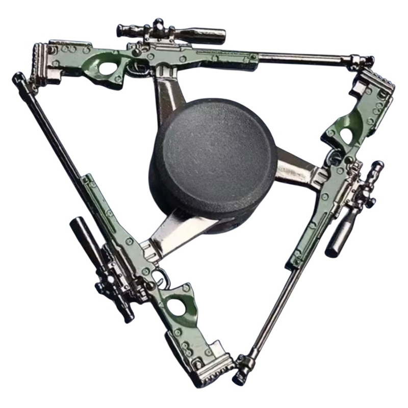 Hand Spinner Aço Fosco Long Range Green Gun