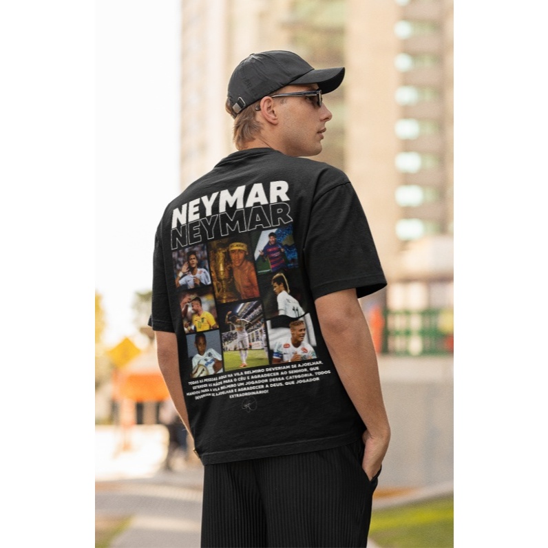 Camiseta Neymar Menino Ney Camisa Básica Unissex Algodão Premium 30.1 Jogador