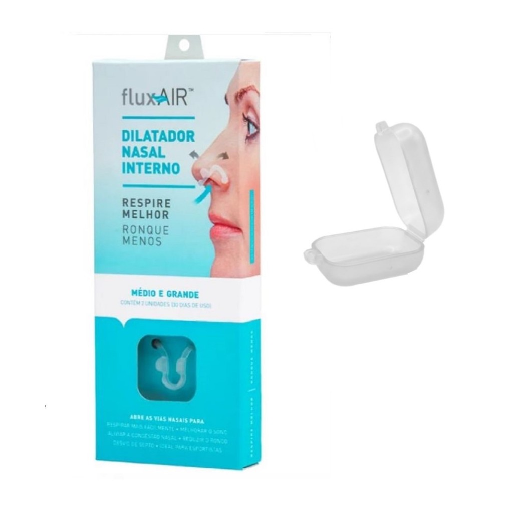 Flux Air Clip Dilatador Nasal com Estojo: Respire Melhor com Conforto e Praticidade
