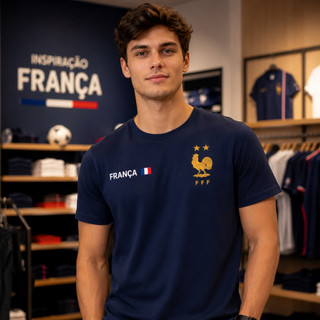 CAMISETA MASCULINA 100% ALGODÃO FRANÇA LANÇAMENTO TECIDO PREMIUM