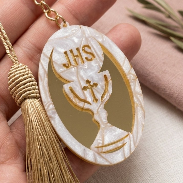 Lembrança Primeira Eucaristia, Chaveiro Religioso Primeira Eucaristia personalizado Artesanal 5 unid
