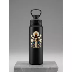 Garrafa Térmica Personalizada 800ml Aço Inox com Nome e Estampa Nossa Senhora