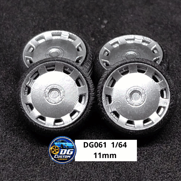 Jogo de rodas 1/64 para Customização Modelo DG061 11mm e 10 mm