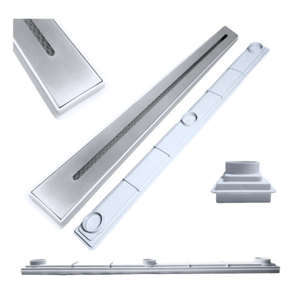 Ralo 5x70 Linear Raso Inox 304 Ciclope Branco