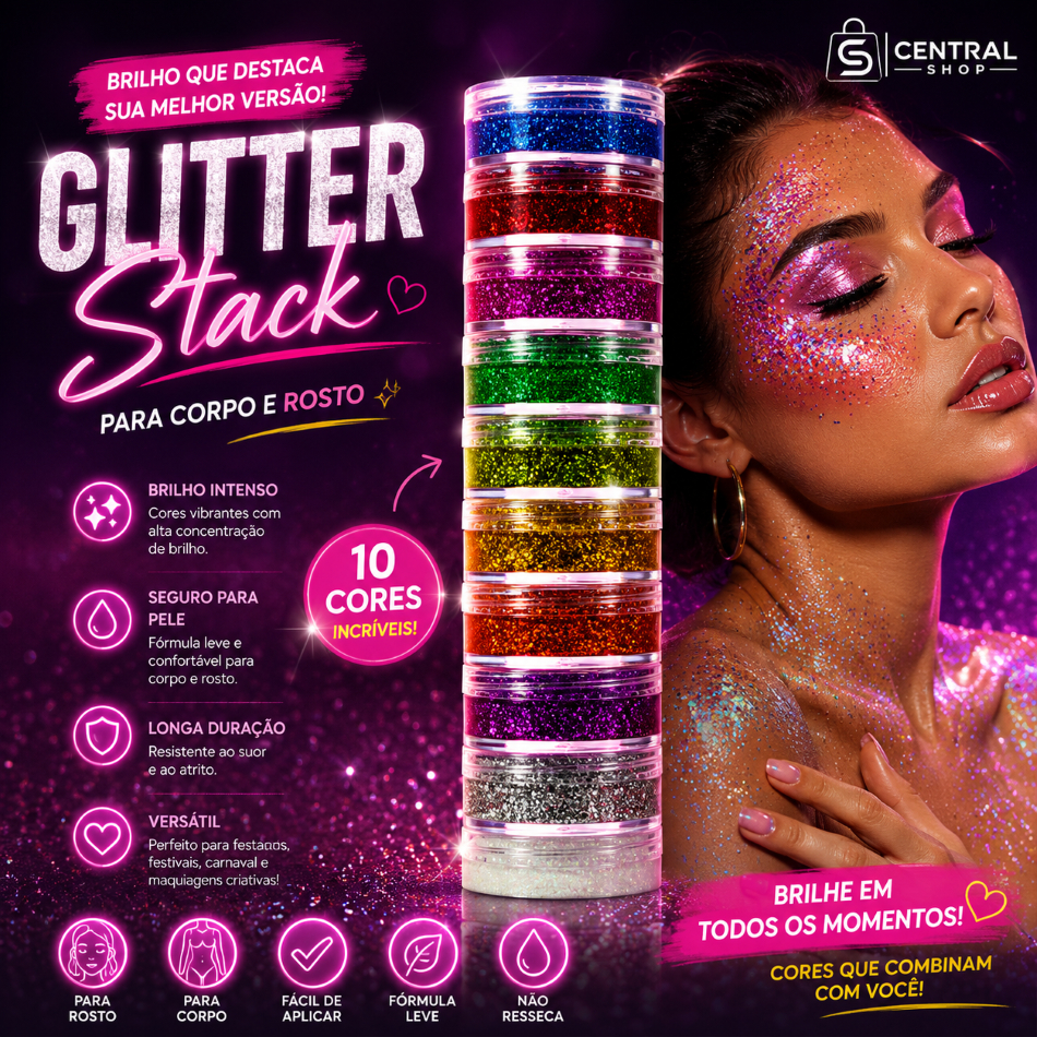 Glitter Cremoso 10 Cores Torre Colormake