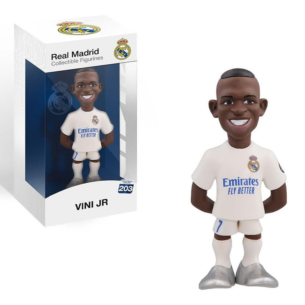 Boneco Vinícius Júnior Madrid Jogador de Futebol Liga dos Campeões Colecionável