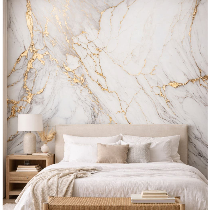 Papel de Parede Mármore Adesivo Autocolante Lavável Quarto Sala 50cm Vinílico Impermeável Premium