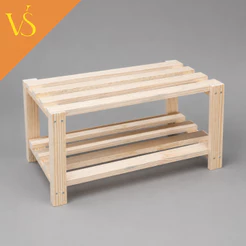 Mesinha De Centro PINUS Reforçado Cru Personalizável Sapateira