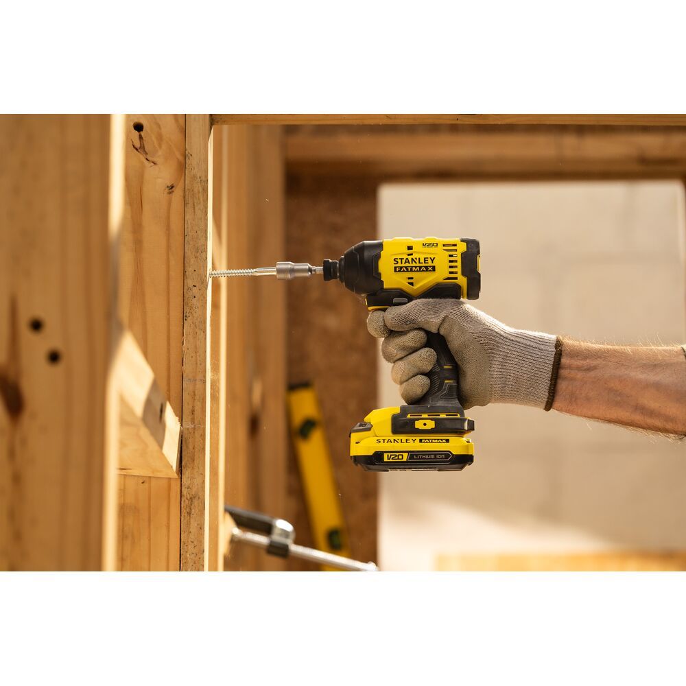 Parafusadeira de Impacto STANLEY SBI801D2K 6,35mm 20V Com 2 Baterias, Carregador e Maleta 110V — imagem 2 de 2