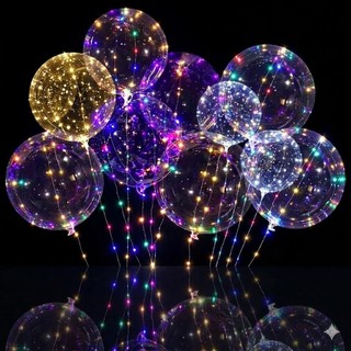 Kit 10 Balões Bubble Led 3m Decoração Festa Evento 3 Modelos