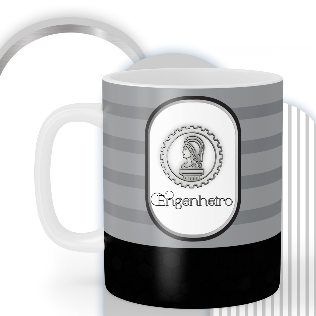 Caneca Engenheiro civil personalizamos com Nome - Engenharia - Acompanha caixinha para presente