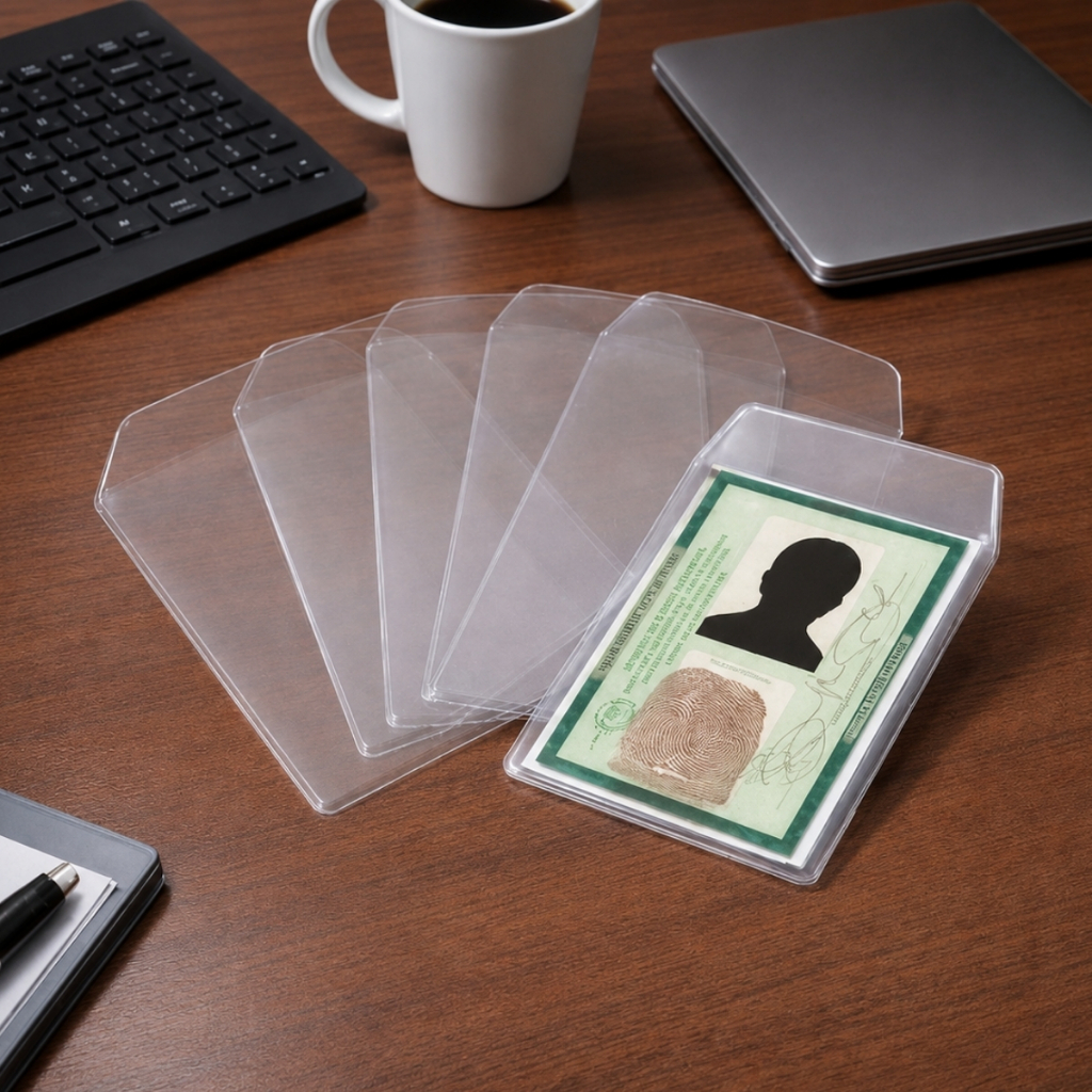 Porta RG PVC Transparente Pacote 100 Unidades Protetor Documento
