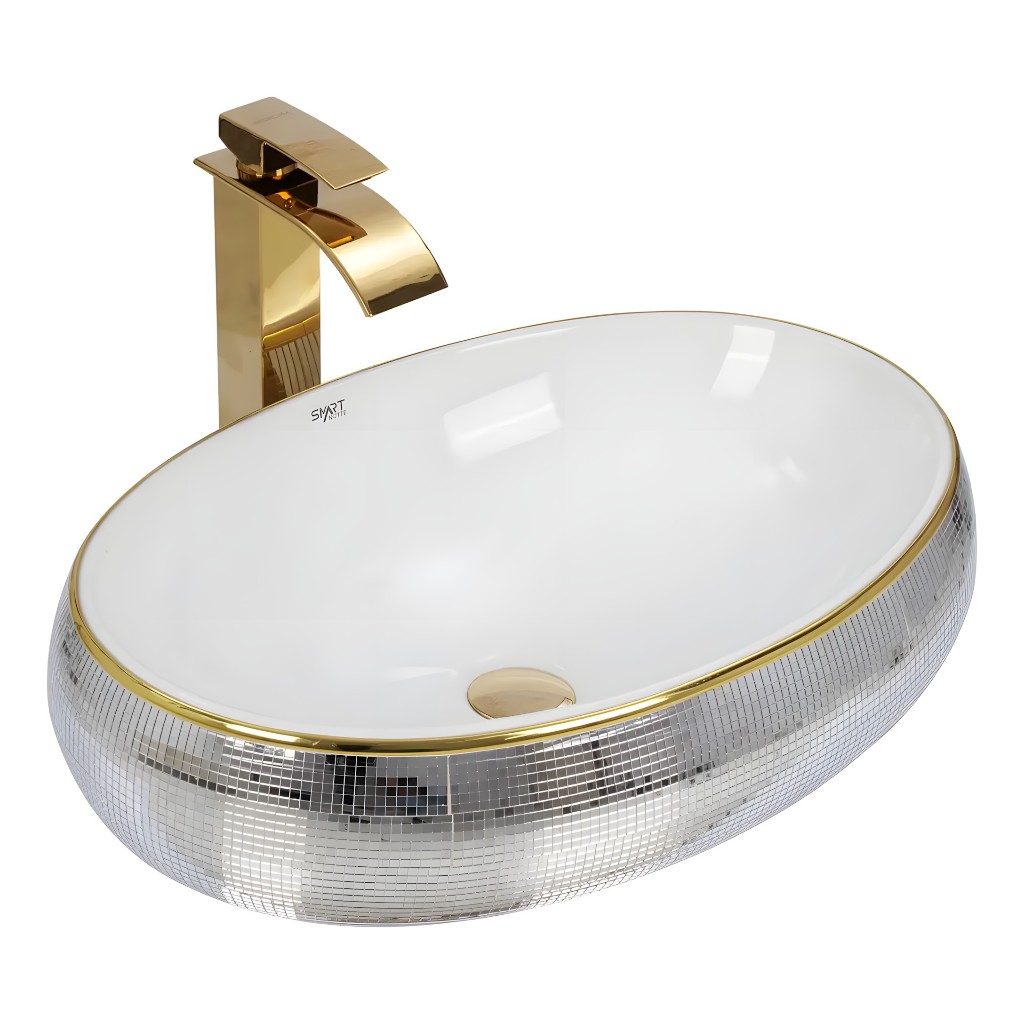 Cuba Ceramica Sobrepor Apoio Banheiro Pia Luxo 62 x 42cm