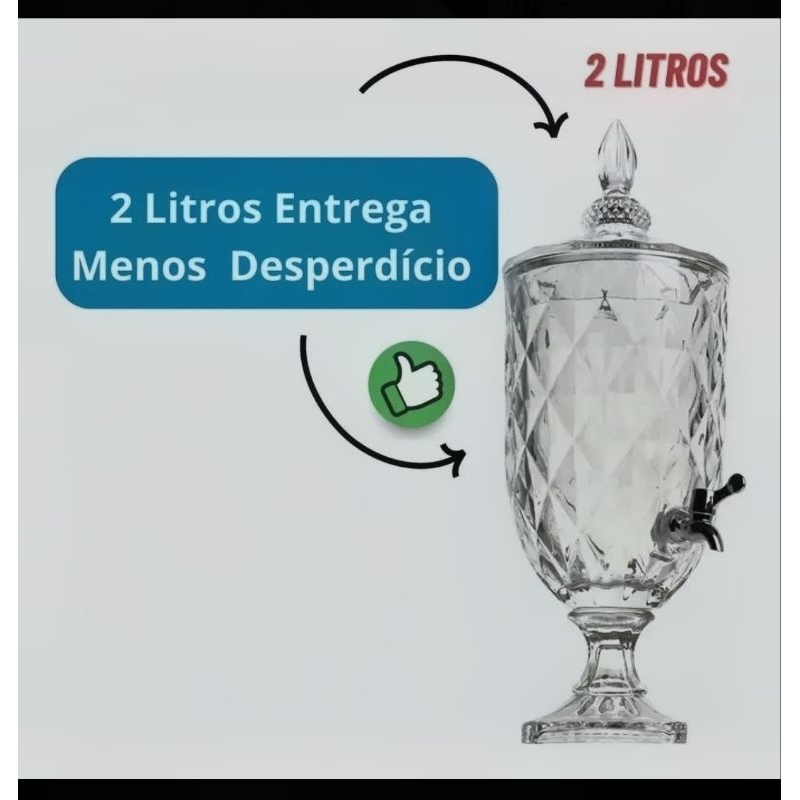 Suqueira de Vidro Diamond 5L - Elegância e Praticidade com Design Sofisticado e Torneira Prática 123 útil