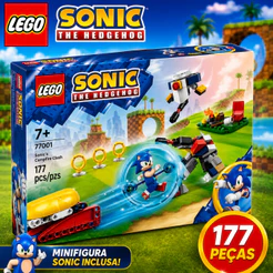 Lego Sonic The Hedgehog Batalha Na Fogueira Do Sonic - Lego Sonic Campfire Clash Kit 177 Peças 77001