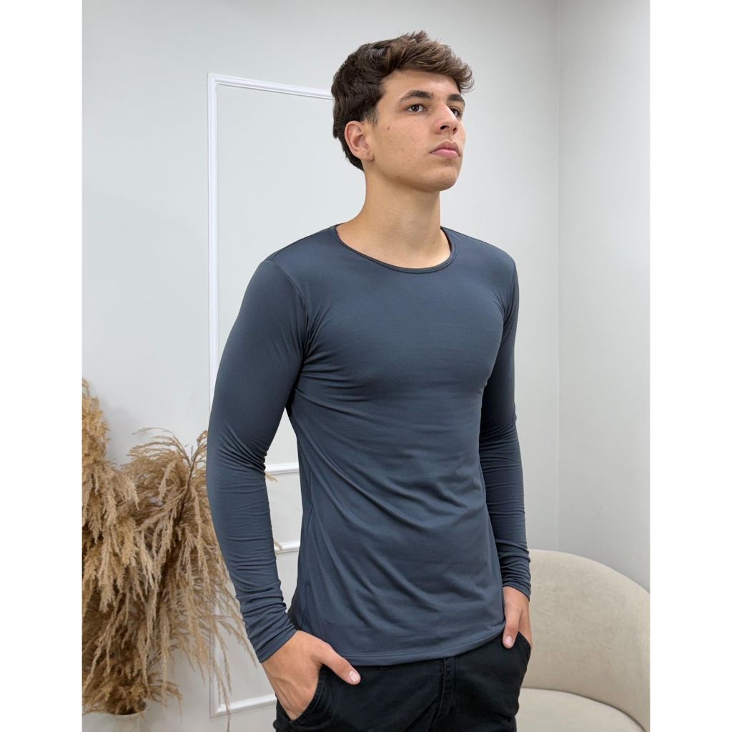 Blusa Térmica flanelada camisa  Masculina Segunda Pele Manga Longa  neve Inverno motoboy  Quente. 2003328