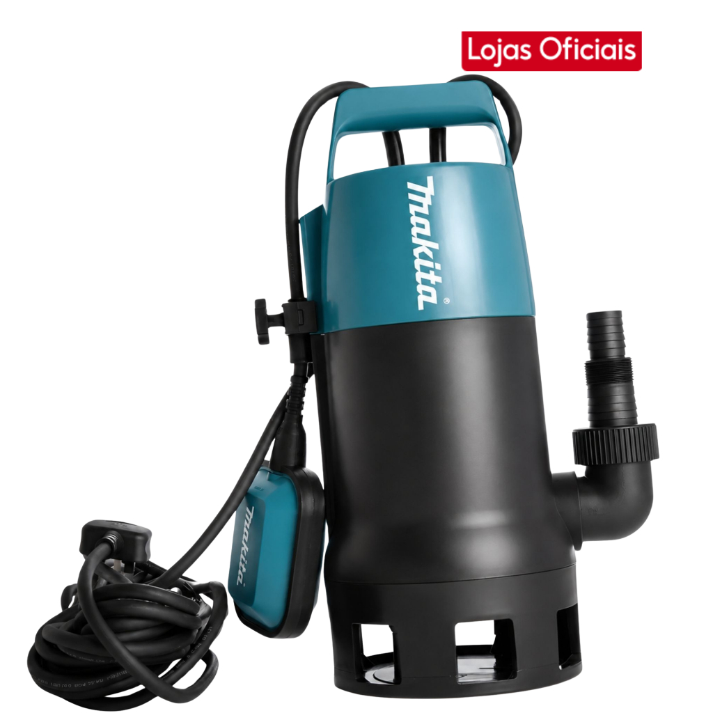 Bomba Agua Submersivel Esgoto 1100W 220V Makita PF1010 Drenagem Agua Suja