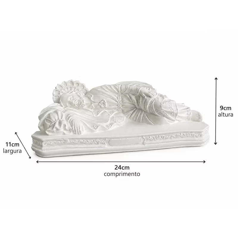 Kit 10 Imagens de São José Dormindo em Gesso Cru