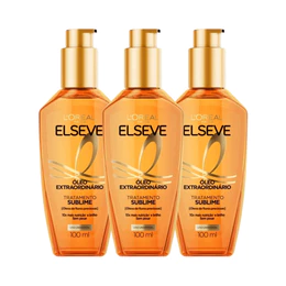 Kit 3 Óleo Capilar Elseve L'Oréal Paris Óleo Extraordinário 100ml - 3 unidades