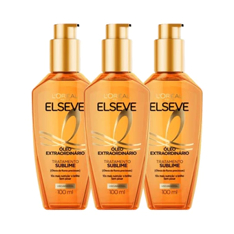Kit 3 Óleo Capilar Elseve L'Oréal Paris Óleo Extraordinário 100ml - 3 unidades