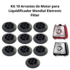 Kit 10 Arrastes do Motor para Liquidificador Mondial L60 L66 Peça Reposição