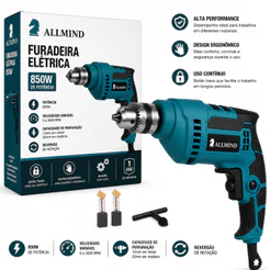 Furadeira De Impacto Auto Reservo 850w Furadeira 10mm Elétrica Profissional
