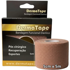 Fita Kinésio Bandagem Funcional Elástica 5 CM x 5 M Dermatape Original Fisioterapia Esportes pós cirurgico
