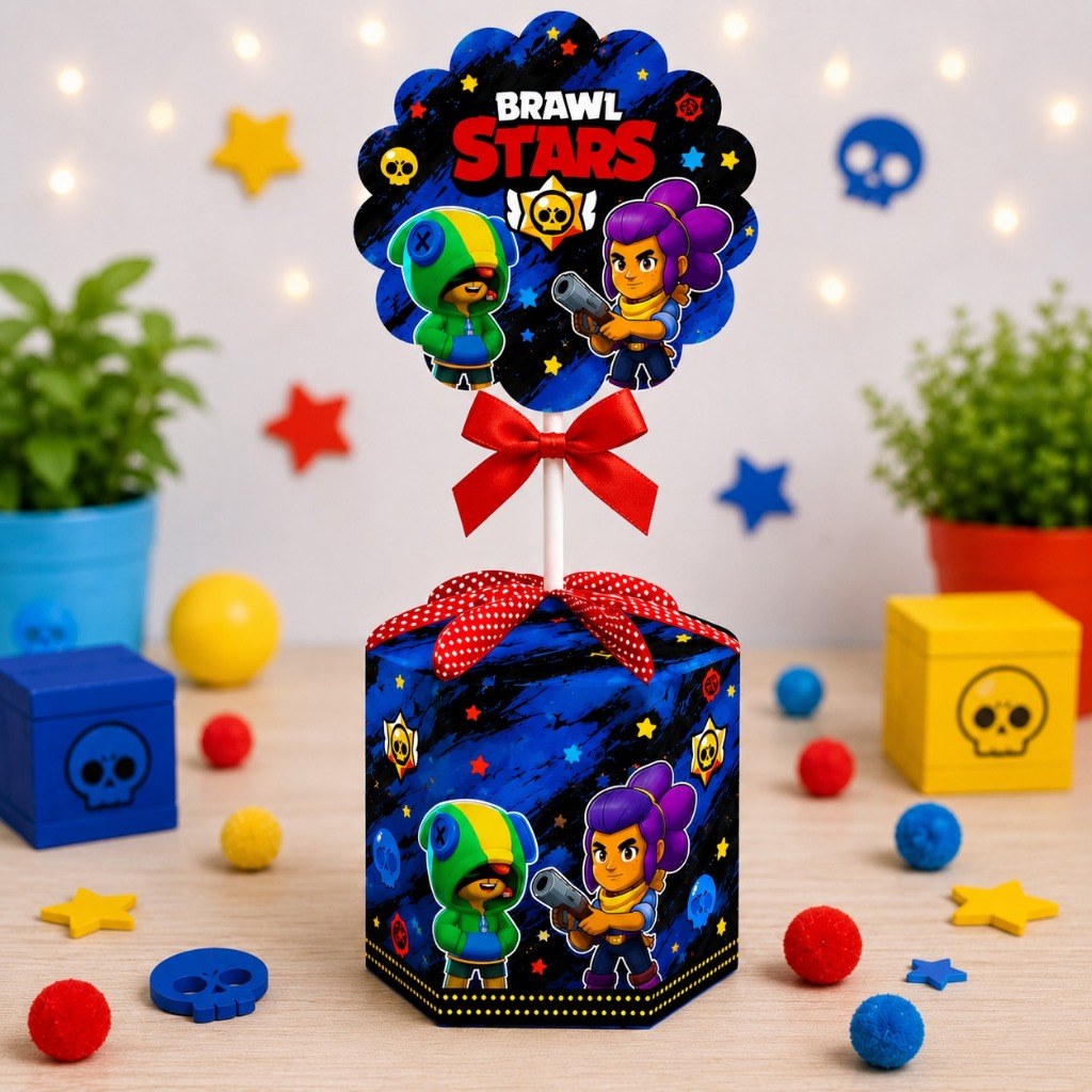 CENTRO DE MESA BRAWL STAR PERSONALIZADO