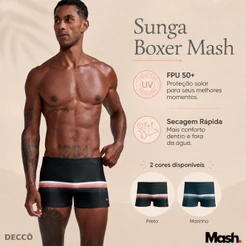 Sunga Mash Boxer Masculina Listrada Secagem Rápida Ajuste Flexível Praia Calor