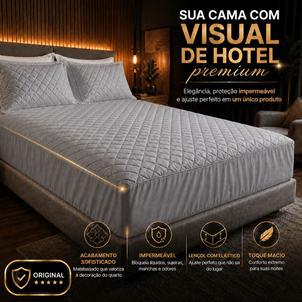 Protetor Colchão Impermeável Queen c/ Elástico Matelado Antiácaro Antialérgico 140x190 cm Envio FULL