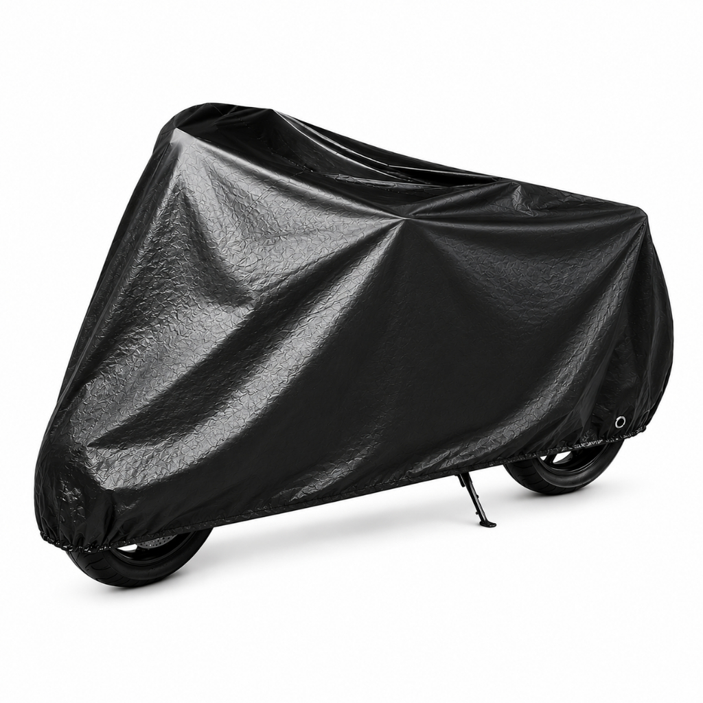 Capa Cobrir Moto Couro Forrada Impermeável Protege Sol Chuva Anti-Risco