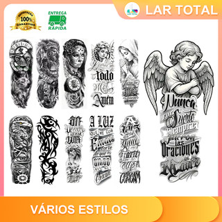 Tatuagem Temporária Fake à Prova d'Água Unissex Realista 3D para Festas, Verão e Praia Antialérgico