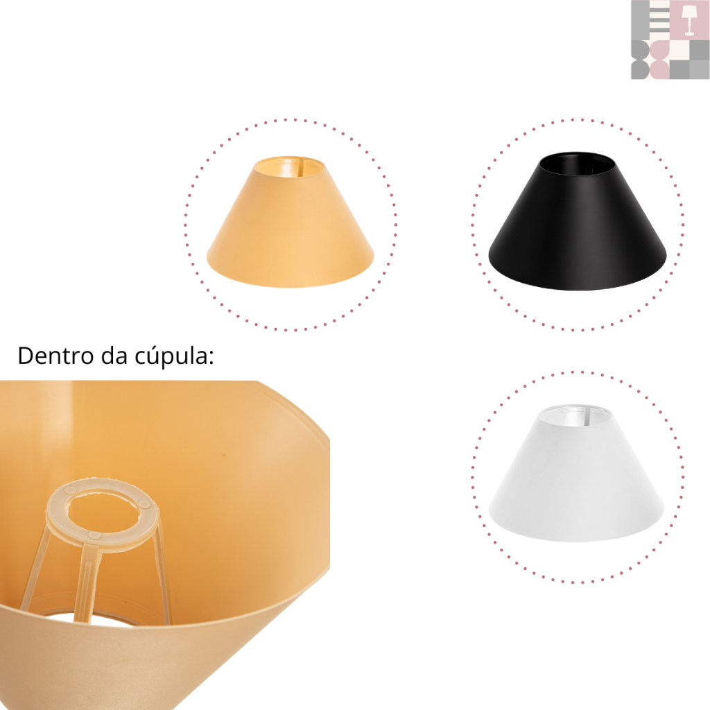 Abajur Clássico de Mesa em Madeira MDF Bivolt para Sala — foto 6