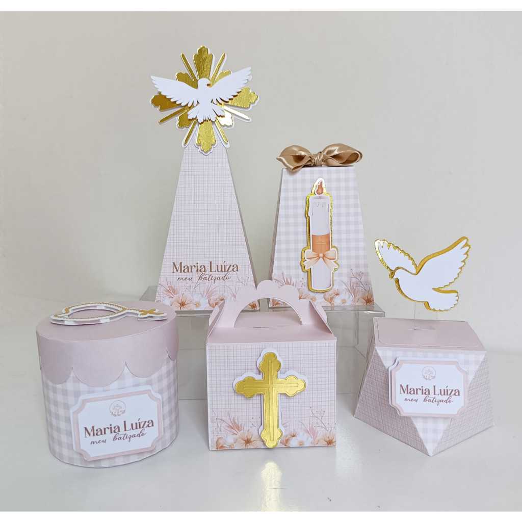 Lembrancinha de Batizado menina | Personalizados para Batizado | Caixinhas para batizado