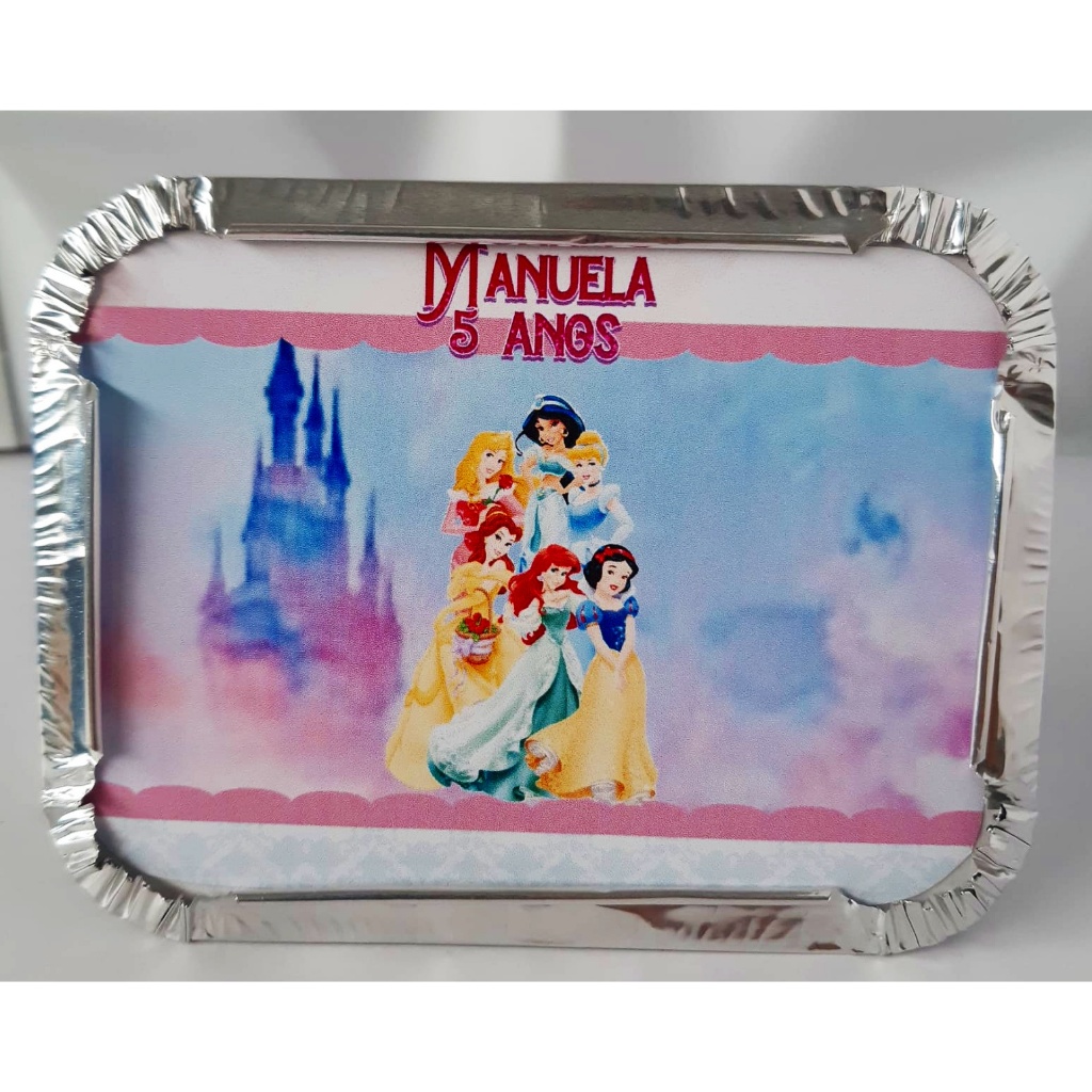 Kit Marmitinhas Personalizadas Princesas Encantadas| Lembrancinha Festa Infantil | Personalizado Nome e Idade - 220 ml