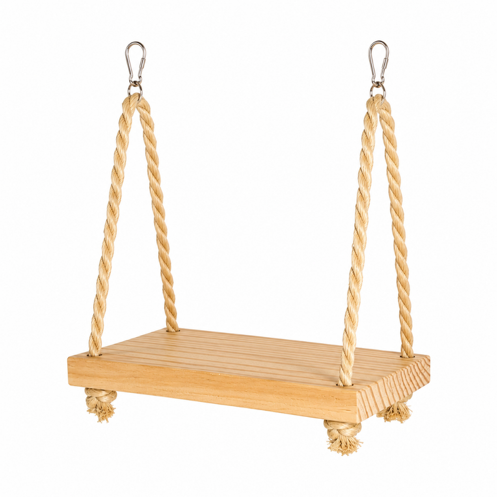 Balanço plataforma natural para aves, Calopsita, Periquito, Agapornis, Ring Neck