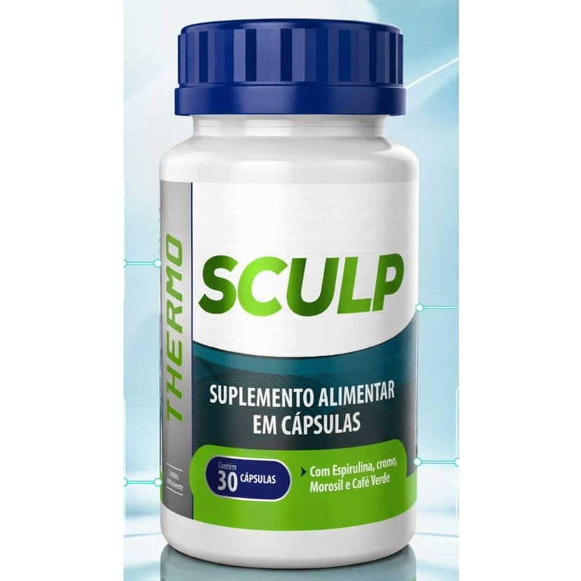 NOVO Sculp Thermo TAMPA AZUL 30 Cáps. 2X MAIS POTENTE - Bem estar Life - RS