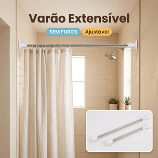 "Varão Extensível Sem Furos por R$ 32! 🌟"