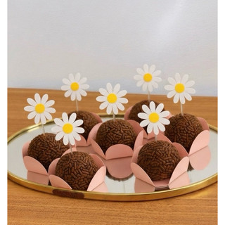 30 topos para docinho tema margaridas, festa infantil, decoração, lembrancinhas.