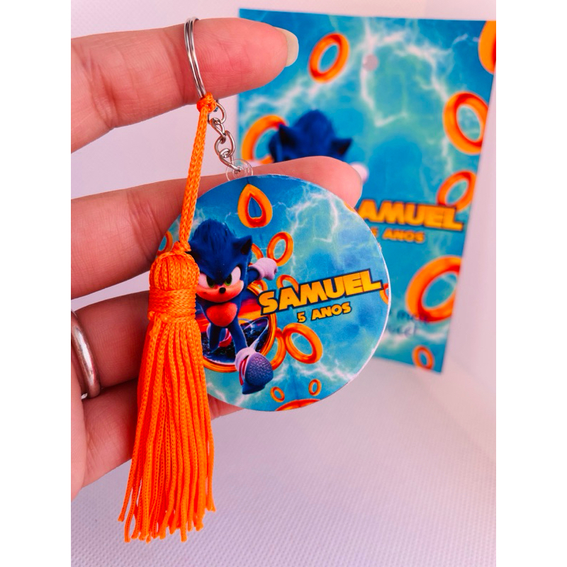 Chaveiro Personalizado Sonic | Chaveiro Acrílico | Lembrancinhas | Aniversário Sonic