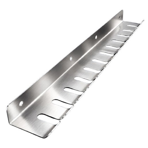 Suporte Inox De Parede Grande Para 12 Espetos De Churrasco