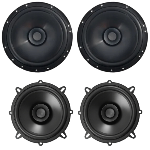 KIT 4 ALTO FALANTES BOMBER BBR 6" + 5" MONTADORA ORIGINAL 110W RMS PORTAS DIANTEIRA E TRASEIRA