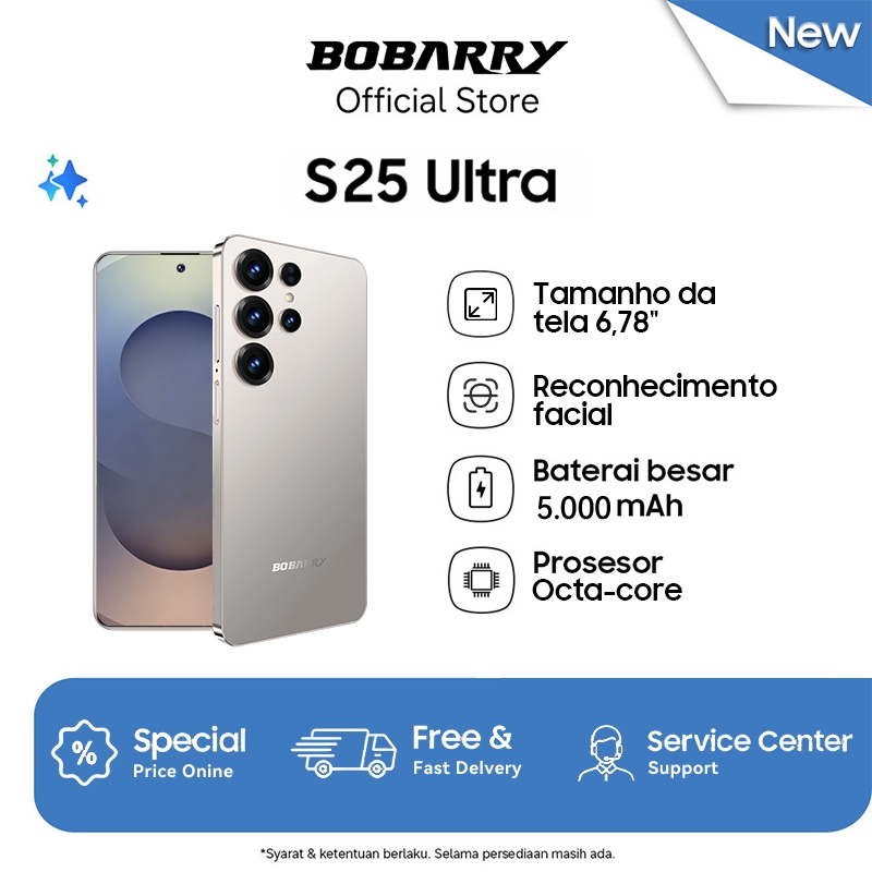 Celular S25 Ultra 5G 2SIM 16GB+512GB Android 15 Smartphone tela grande HD de 6,78" Octa-core 5000mAh