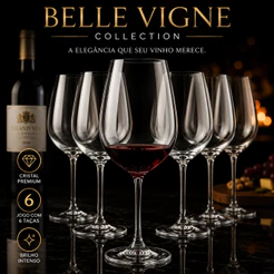 Jogo 6 Taças de Cristal para Vinho 615ml Pasabahce Premium Transparente