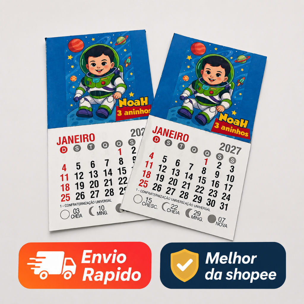 20-100 Calendario personalizado 2027  Imã -  FAZEMOS QUALQUER TEMA - Lembrancinha personalizadas