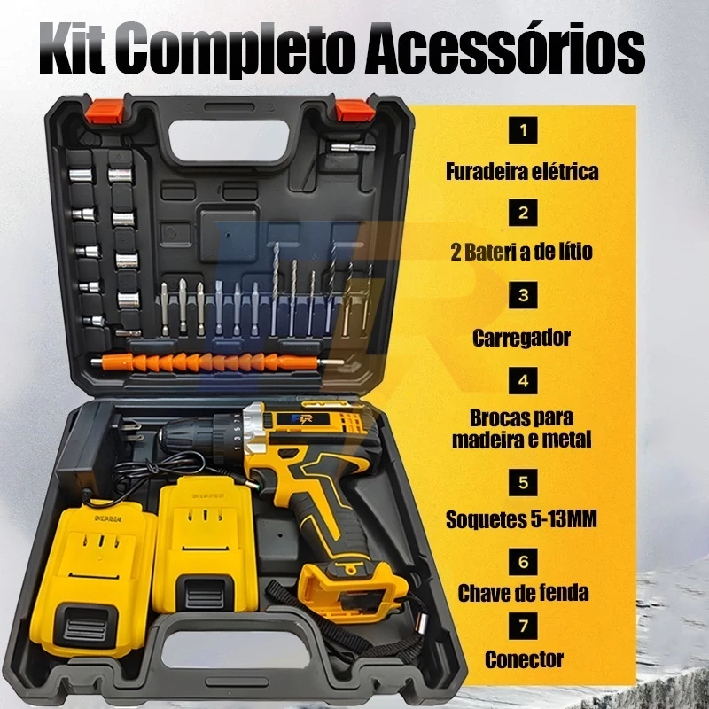 Furadeira Parafusadeira de Impacto Sem Fio 48V — foto 2