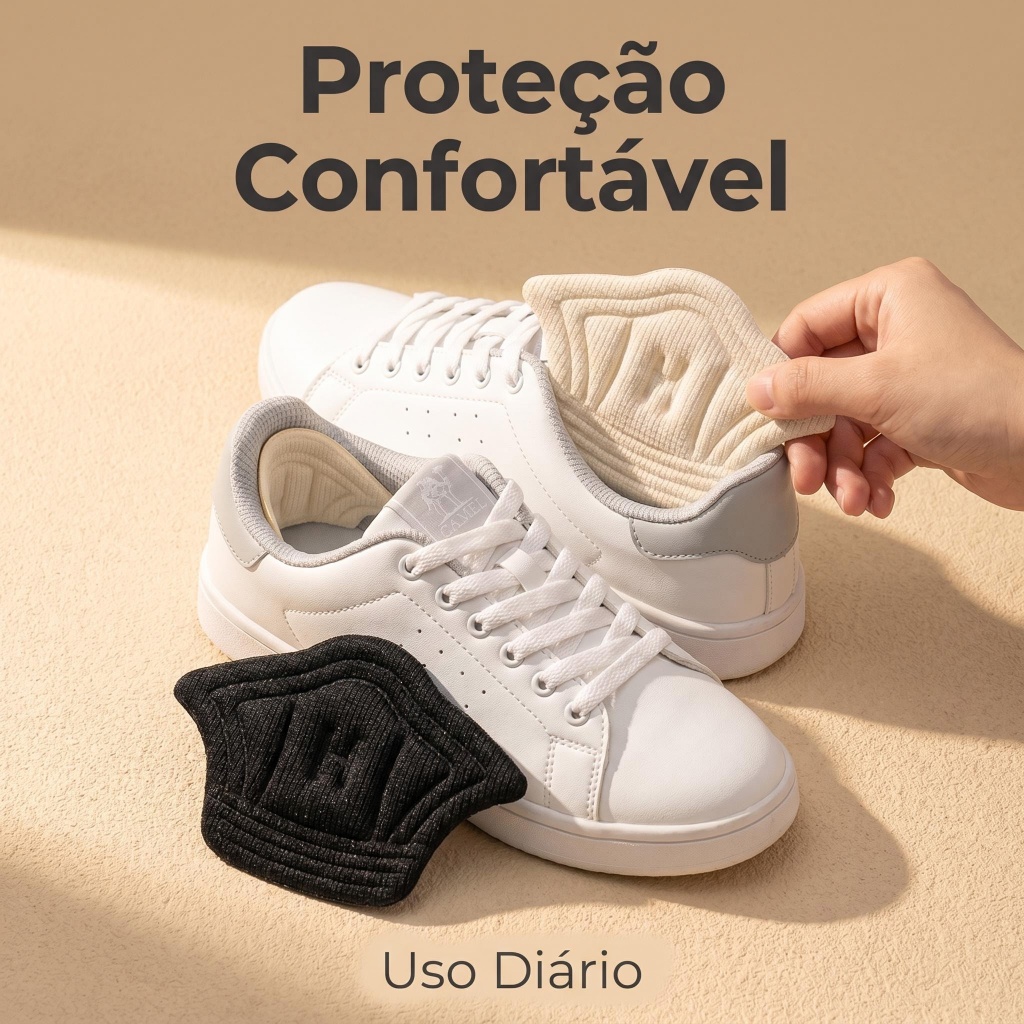 Almofada Protetora Calcanhar 2 Tamanhos Preto e Pele