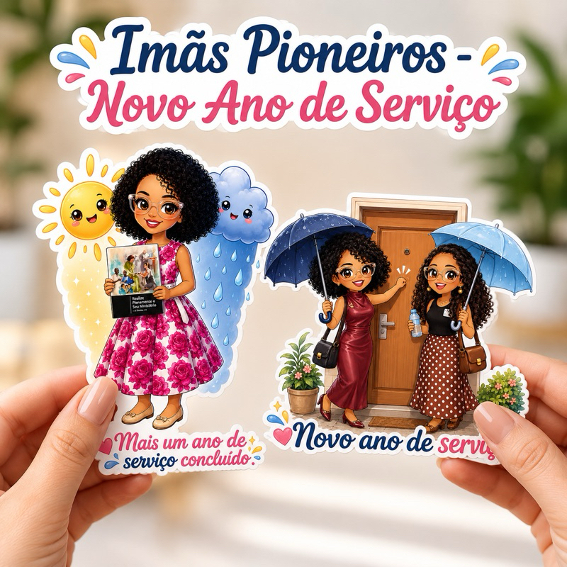 Imãs Geladeira Pioneiros - Novo Ano de Serviço