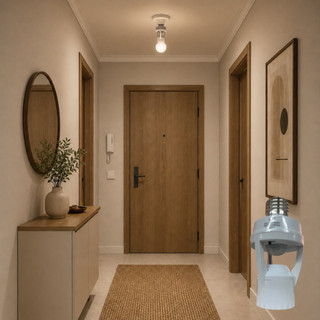 Sensor de Presença Soquete E27 360° Ajustável Bivolt 110V-240V Adaptador para Lâmpada com Detecção de Movimento